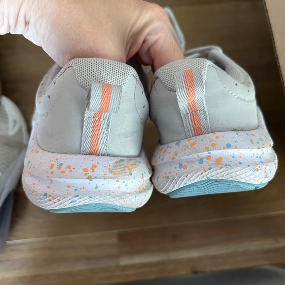 Under Armour Kids' Cream and Light Blue Sneakers - Picture 6 of 7